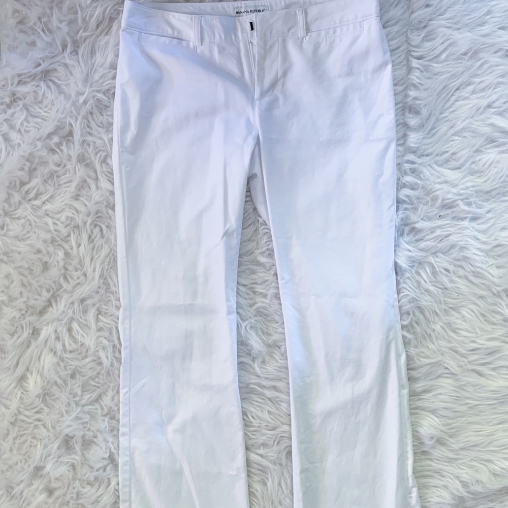 BANANA REPUBLIC | White wide leg flare pants